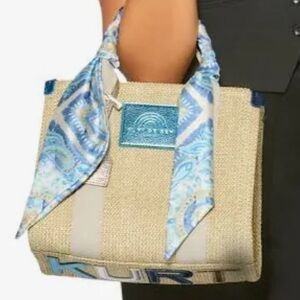 Kurt Geiger Gold and Blue Satchel